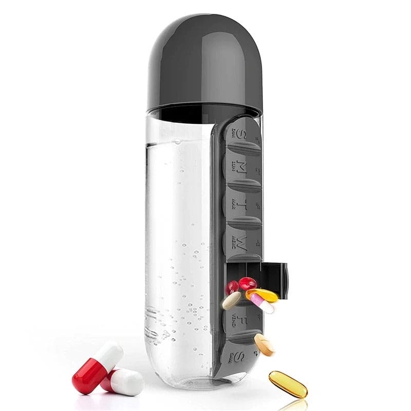 2 In 1 Pill Box Travel Water Bottle 2 In 1 Pill Box Travel Water Bottle
